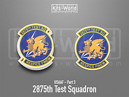 Kitsworld SAV Sticker - USAAF - 2875th Test Squadron 